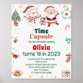 Kerstmis Sneeuwman Party Capsule teken Poster (Voorkant)