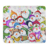 Kerstmis Sneeuwman Party Snijplank (Voorkant)
