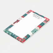 Kerstmis sneeuwman patroon Notities Post-it® Notes (Schuin)