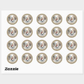 Kerstmis Sneeuwman Ronde Stickers (Vel)