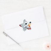 Kerstmis Sneeuwman Santa Hat Emoji Ster Sticker (Envelop)