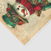 Kerstmis Sneeuwman Steampunk Sfeer BK9 Decoupage Tissuepapier (Detail)