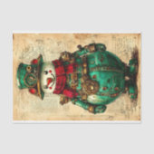 Kerstmis Sneeuwman Steampunk Sfeer BK9 Decoupage Tissuepapier (Voorkant)