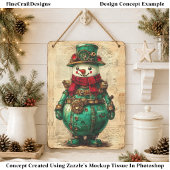 Kerstmis Sneeuwman Steampunk Sfeer BK9 Decoupage Tissuepapier