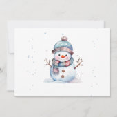 Kerstmis Sneeuwman Sweet One 1e Verjaardag Foto Kaart (Achterkant)