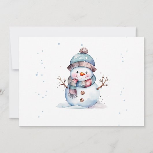 Kerstmis Sneeuwman Sweet One 1e Verjaardag Foto Kaart (Achterkant)