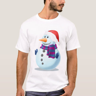 Kerstmis Sneeuwman T-shirt