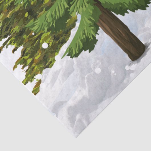 Kerstmis Sneeuwman Vakantie Decoupage Knutselwerk Tissuepapier (Detail)