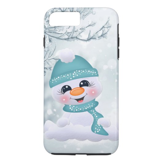 Kerstmis sneeuwman vakantie Feestelijke iPhone 8/7 Case-Mate iPhone Case (Achterkant)