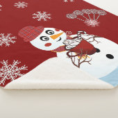 Kerstmis Sneeuwman warme chocolademelk en suikerri Sherpa Deken (3/4)
