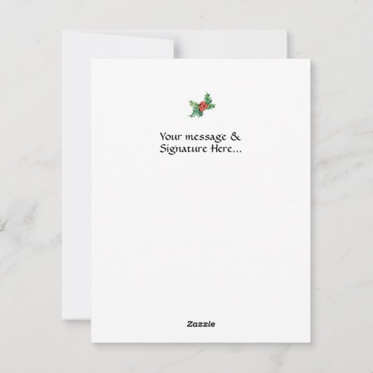 Kerstmis Sneeuwman Waterverf Aangepaste Kaart (Achterkant)