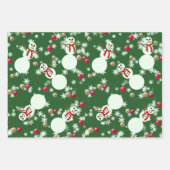 Kerstmis Sneeuwmannen Inpakpapier Vel (Voorkant 2)