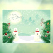 Kerstmis Sneeuwmannen Raamsticker (Vel 3)