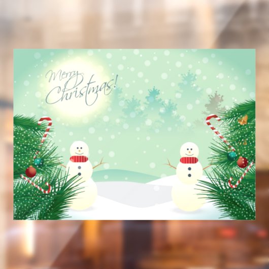 Kerstmis Sneeuwmannen Raamsticker (Vel 2)