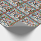 Kerstmis Sneeuwmannen, Vrolijk Kerstmis, Cadeaupapier (Hoek)