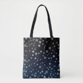 Kerstmis: Sneeuwpatroon Tote Bag (Voorkant)