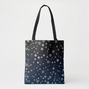 Kerstmis: Sneeuwpatroon Tote Bag