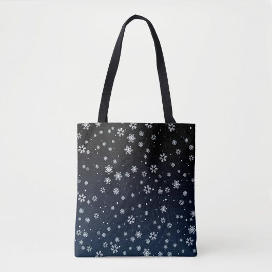 Kerstmis: Sneeuwpatroon Tote Bag (Voorkant)