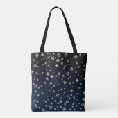 Kerstmis: Sneeuwpatroon Tote Bag (Achterkant)