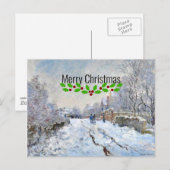 Kerstmis - Sneeuwsceen bij Argenteuil Briefkaart (Voorkant / Achterkant)