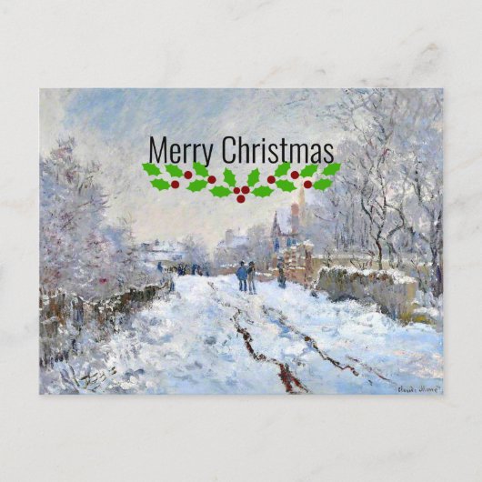 Kerstmis - Sneeuwsceen bij Argenteuil Briefkaart (Voorkant)