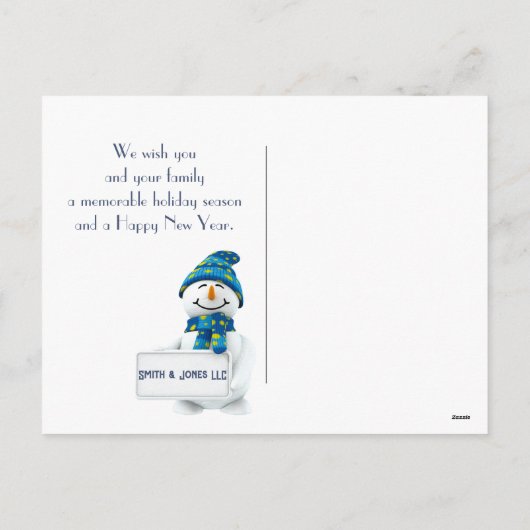 Kerstmis Sneeuwuil in sneeuwvlokken Feestdagenkaart (Achterkant)