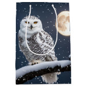 Kerstmis Sneeuwuil in sneeuwvlokken Medium Cadeauzakje (Voorkant)