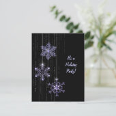 Kerstmis Sneeuwvlok en Diamant feest Kaart (Staand voorkant)