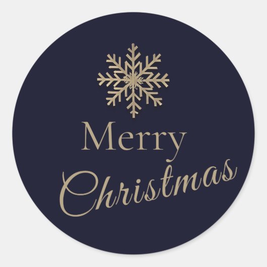 Kerstmis Sneeuwvlok Kerstfeestijd Ronde Sticker (Voorkant)