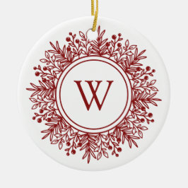 Kerstmis Sneeuwvlok Monogram Keramisch Ornament