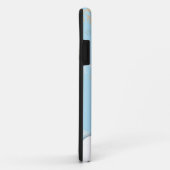 Kerstmis sneeuwvlok op blauwe iPhone Case (Achterkant/rechts)