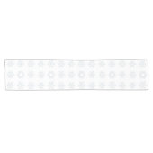 Kerstmis Sneeuwvlok Patroon Modern Feestelijk Wit Korte Tafelloper (Horizontaal)