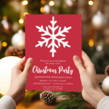 Kerstmis Sneeuwvlok Rode minimalistische feestdag