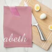 Kerstmis Sneeuwvlok Roze Glanzend Lint En Diamant Theedoek (Quarter Fold)