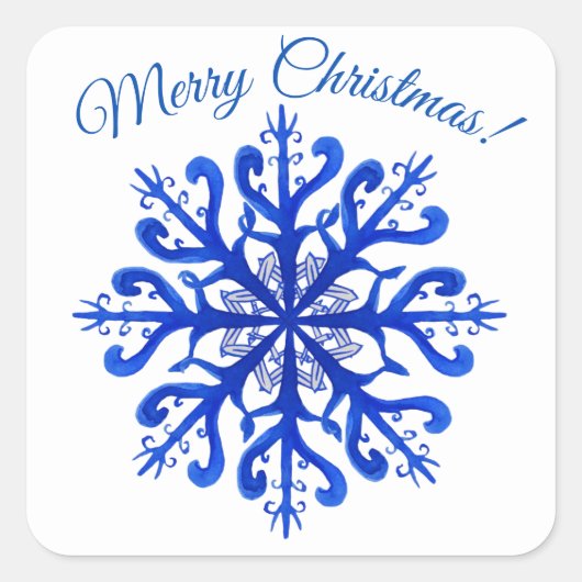 Kerstmis Sneeuwvlok Sticker (Voorkant)