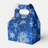 Kerstmis Sneeuwvlokken Blauw en Zilveren Favor Box Bedankdoosjes (Achterkant)