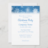 Kerstmis Sneeuwvlokken Blauw Kaart (Voorkant)