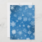 Kerstmis Sneeuwvlokken Blauw Kaart (Achterkant)