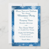 Kerstmis Sneeuwvlokken Blauw Kaart (Voorkant)