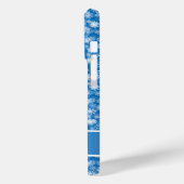 Kerstmis Sneeuwvlokken Blauw wit Naam Gepersonalis Case-Mate iPhone Case (Achterkant / Links)