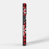 Kerstmis Sneeuwvlokken Buffel Plaid Patroon iPhone Hoesje (Rechterkant)