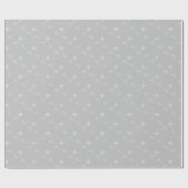 Kerstmis Sneeuwvlokken Eenvoudig Patroon Grijs Zil Cadeaupapier (Vlak)