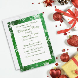 Kerstmis Sneeuwvlokken Groen Kaart