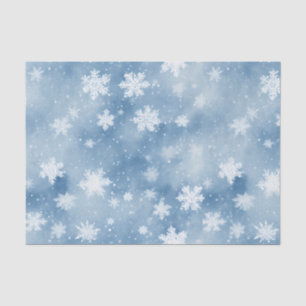 Kerstmis Sneeuwvlokken Lichtblauwe hemel Tissuepapier