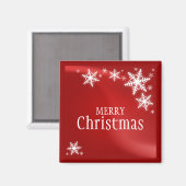 Kerstmis Sneeuwvlokken magneet (Voorkant / Achterkant)