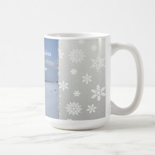 Kerstmis Sneeuwvlokken Monogram Mok