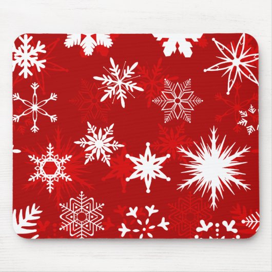 Kerstmis sneeuwvlokken mousepad muismat (Voorkant)