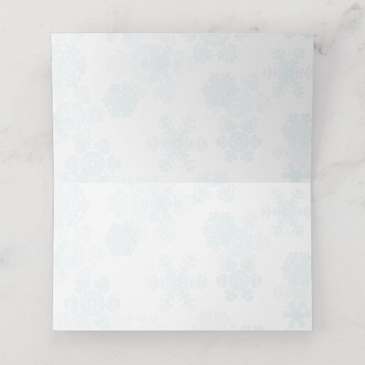 Kerstmis Sneeuwvlokken Poinsettia Bruiloft Tafelnu Plaatskaartje