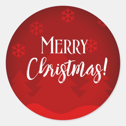 Kerstmis sneeuwvlokken rode label (Voorkant)