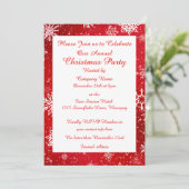 Kerstmis Sneeuwvlokken Rood Kaart (Staand voorkant)